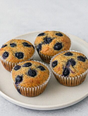 Čučoriedkové muffiny bez cukru v teplovzdušnej fritéze