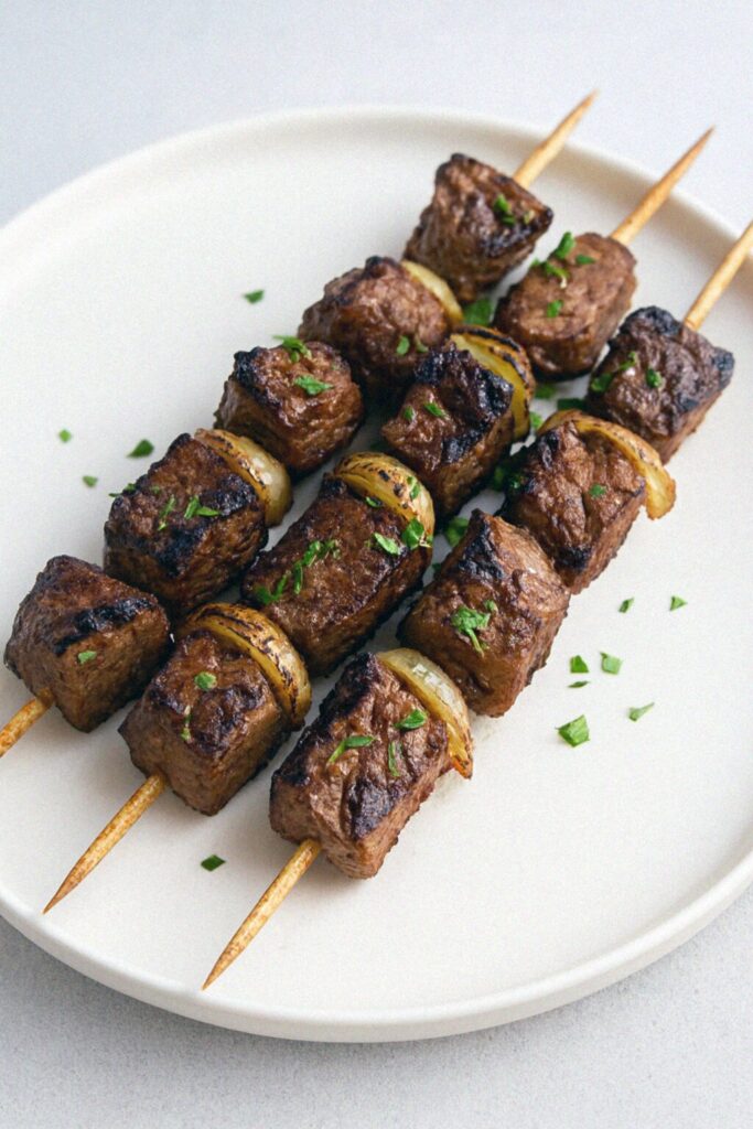 Piri-piri hovädzie kebaby v teplovzdušnej fritéze