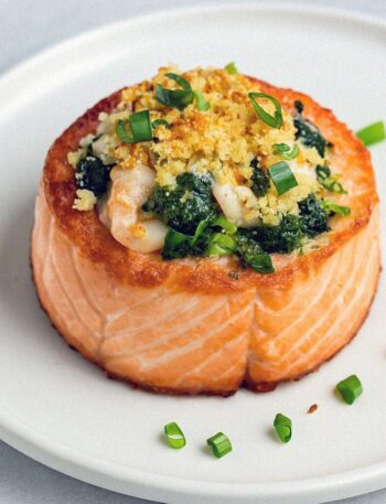 Losos plnený krevetami v teplovzdušnej fritéze