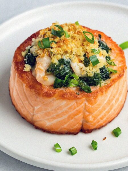 Losos plnený krevetami v teplovzdušnej fritéze