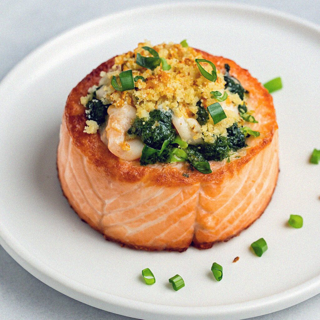 Losos plnený krevetami v teplovzdušnej fritéze