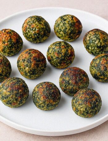 Špenátové a quinoové guličky v teplovzdušnej fritéze