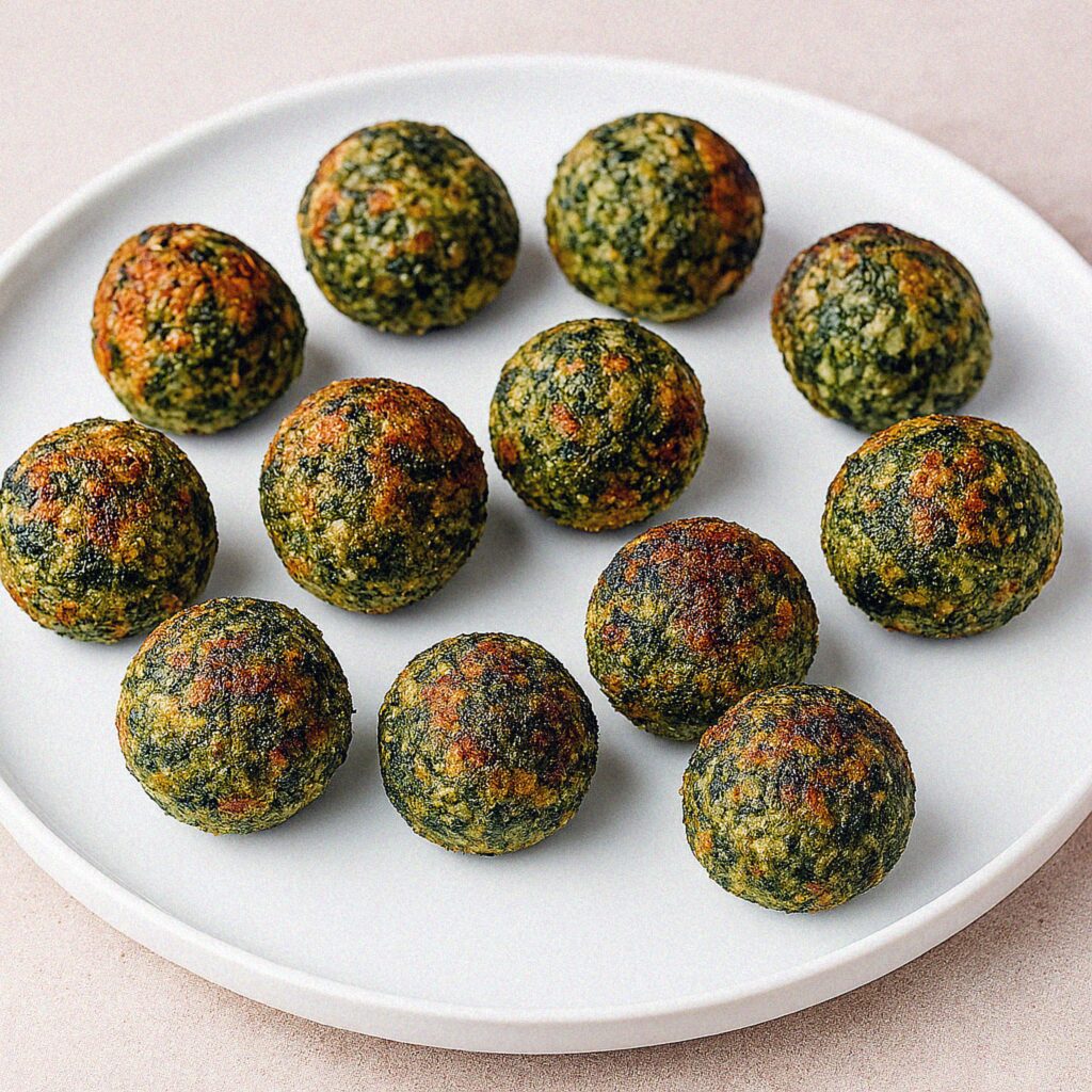 Špenátové a quinoové guličky v teplovzdušnej fritéze