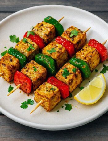 Špízy z tofu v teplovzdušnej fritéze