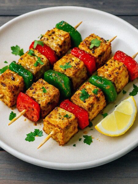 Špízy z tofu v teplovzdušnej fritéze