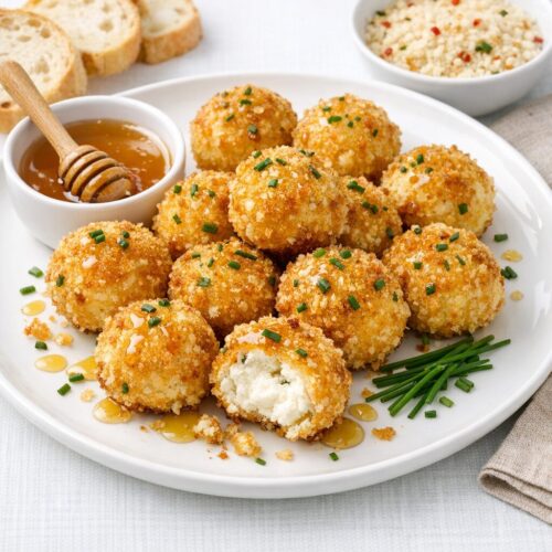 Guličky z kozieho syra s medom do teplovzdušnej fritézy