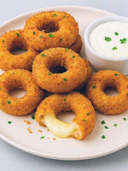 Cibuľové prstienky plnené syrom v teplovzdušnej fritéze