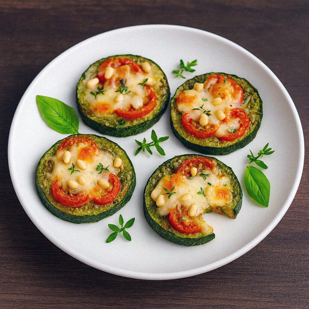 Cuketové pizza kolieska do z teplovzdušnej fritézy