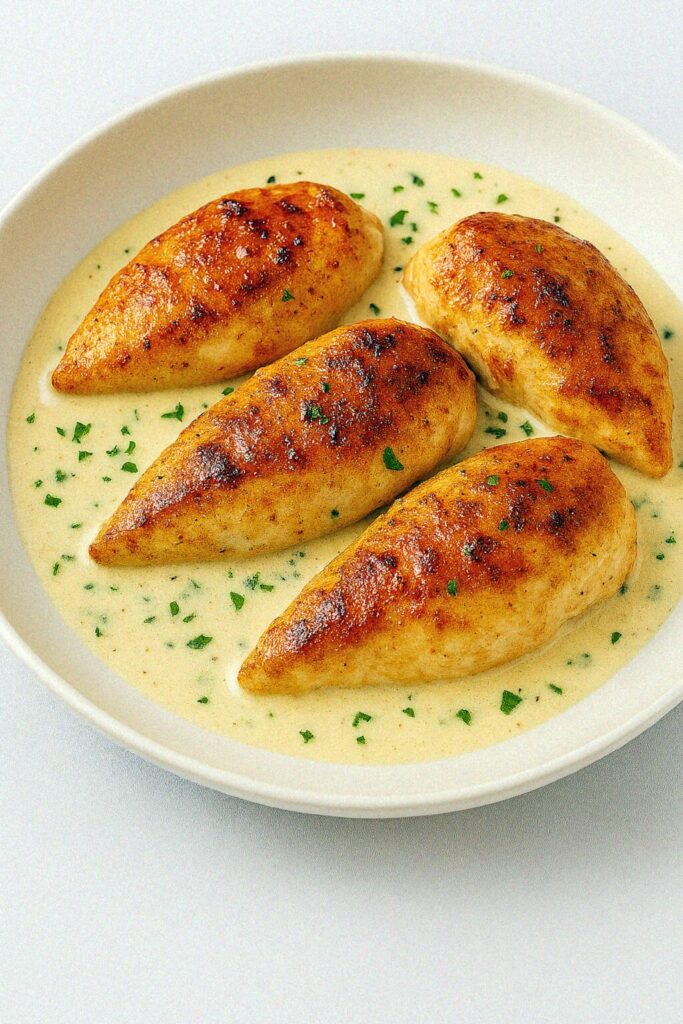Kuracie prsia v smotanovej omáčke z teplovzdušnej fritézy