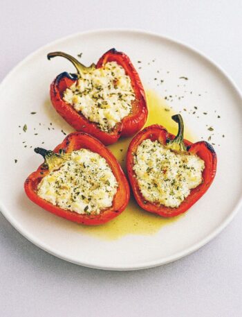 Plnené papriky bez mäsa v teplovzdušnej fritéze