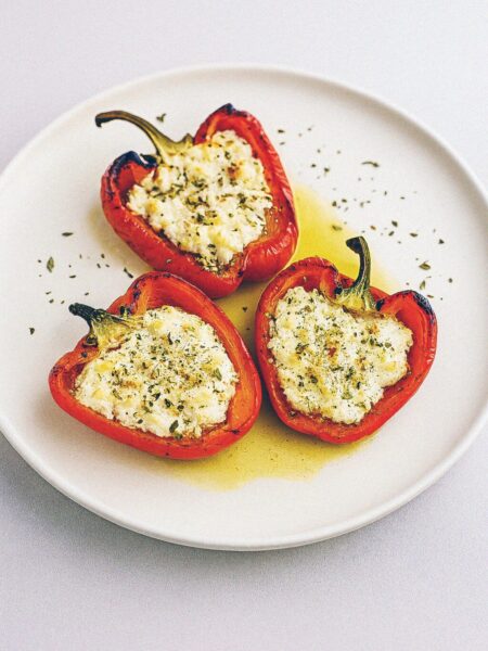 Plnené papriky bez mäsa v teplovzdušnej fritéze