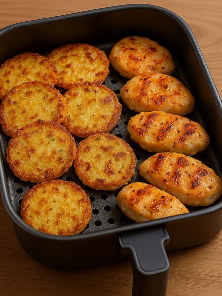 Kuracie medailóniky so zemiakovou plackou v teplovzdušnej fritéze