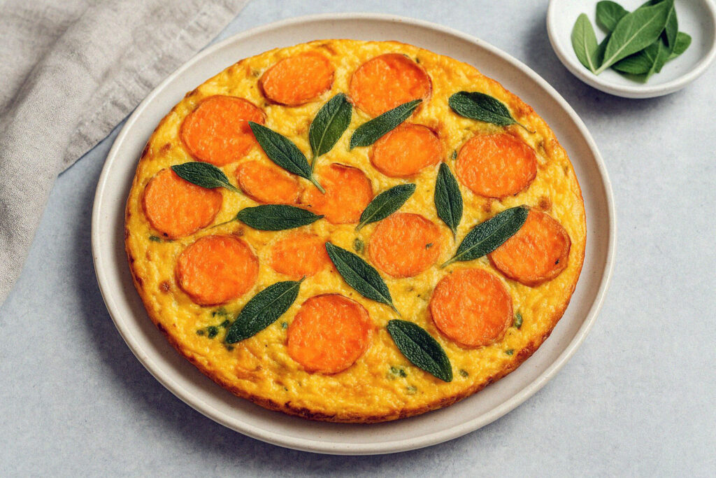 batatova frittata v teplovzdusnej friteze