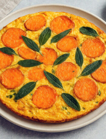 batatova frittata v teplovzdusnej friteze