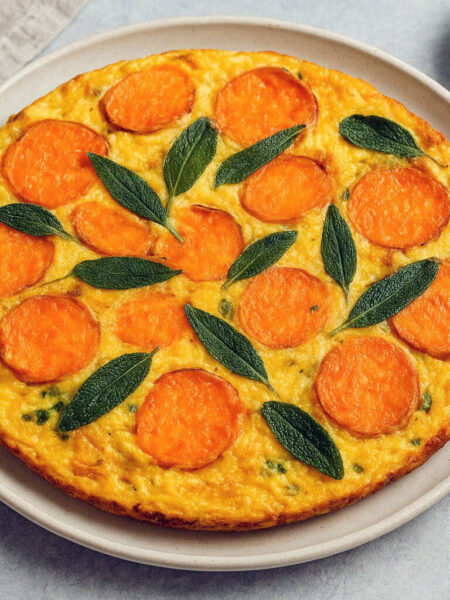 batatova frittata v teplovzdusnej friteze