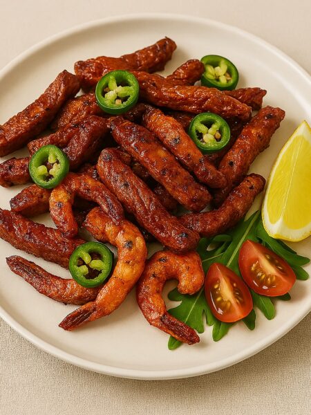 Pikantné hovädzie stripsy s jalapeños v teplovzdušnej fritéze