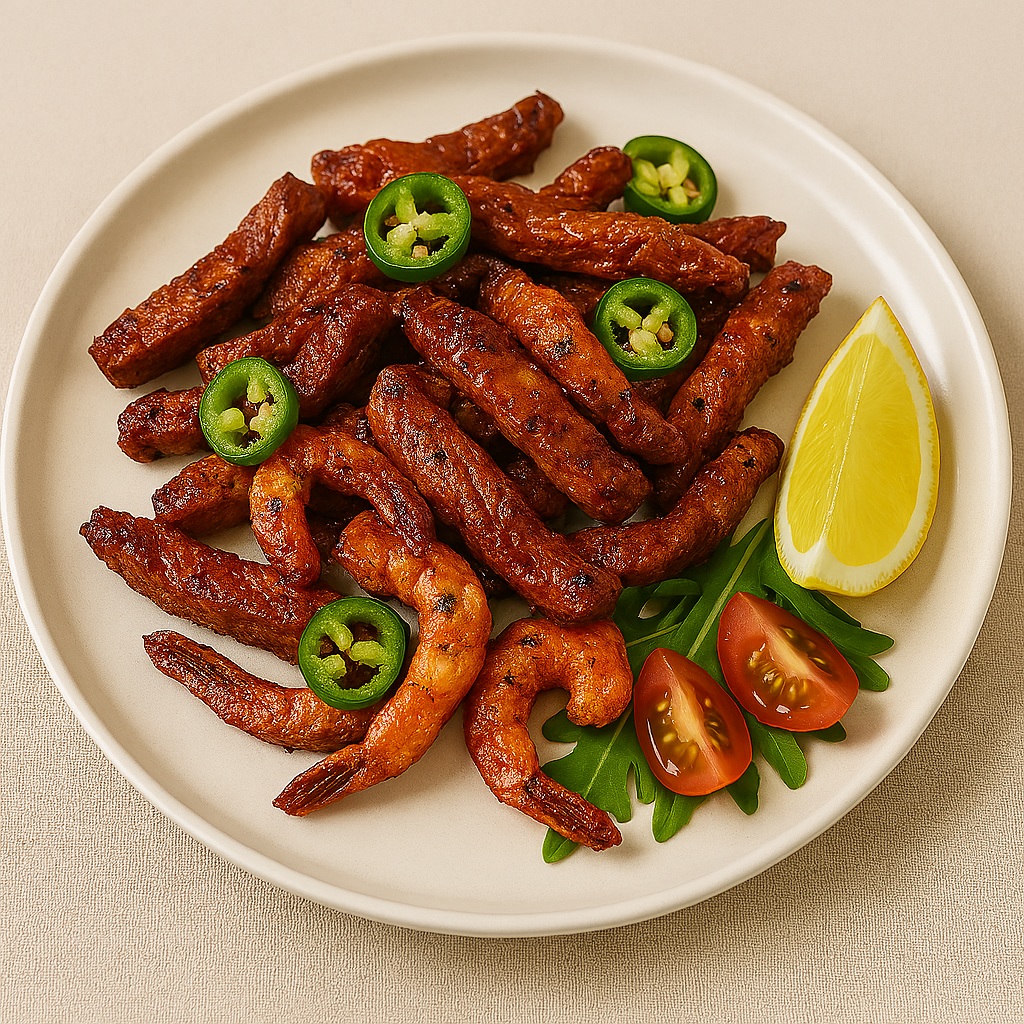 Pikantné hovädzie stripsy s jalapeños v teplovzdušnej fritéze