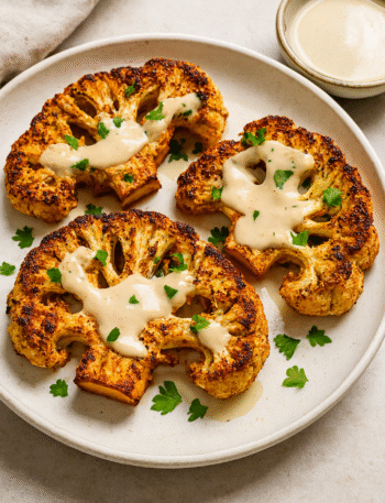 Karfiolové steaky s tahini z teplovzdušnej fritézy