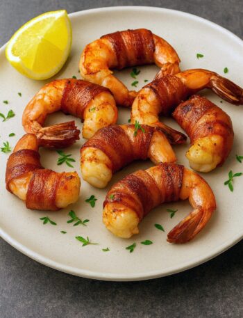 krevety obalene v slanine