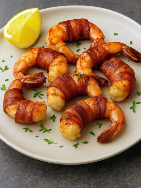 krevety obalene v slanine