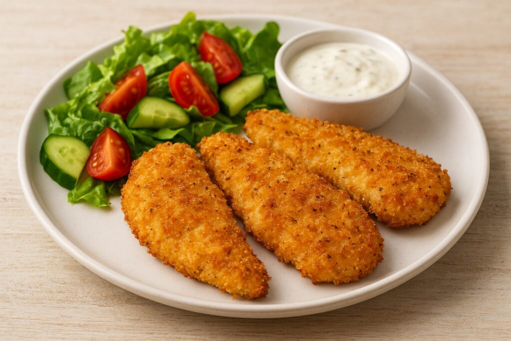 Kuracie prsia v parmezánovej kruste v teplovzdušnej fritéze