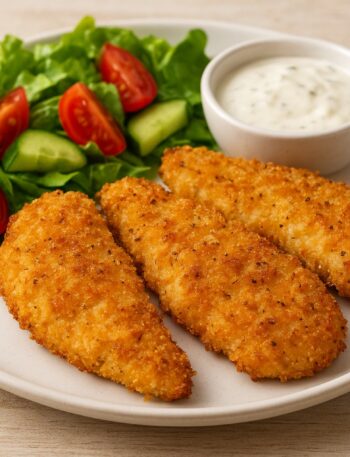 Kuracie prsia v parmezánovej kruste v teplovzdušnej fritéze