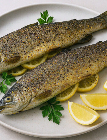 pstruh s citrom peceny v teplovzdusnej friteze