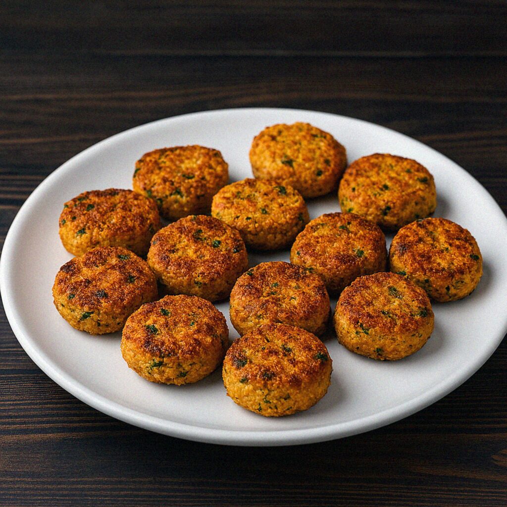 cícerové fašírky v teplovzdušnej fritéze / rúre