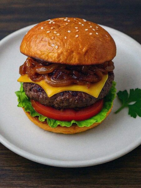 hovadzi hamburger z teplovzdusnej fritezy