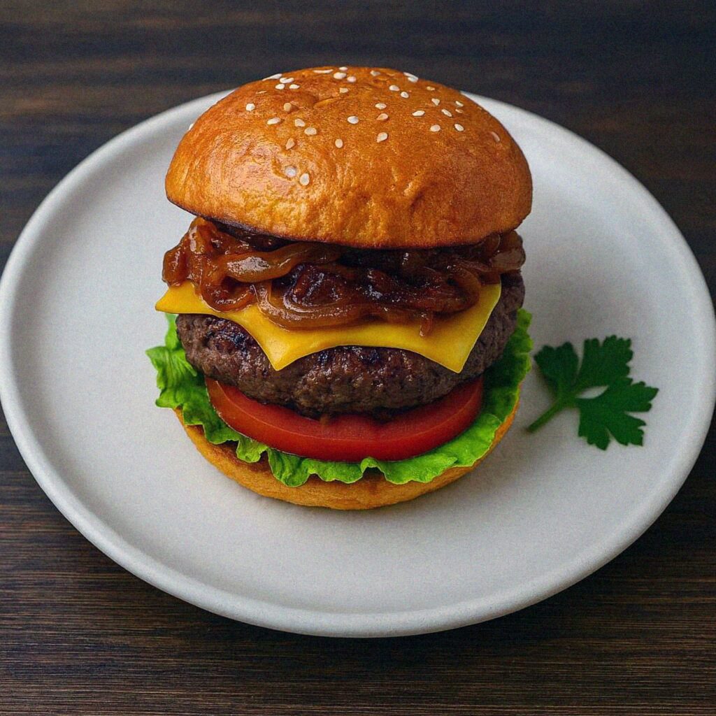 hovadzi hamburger z teplovzdusnej fritezy