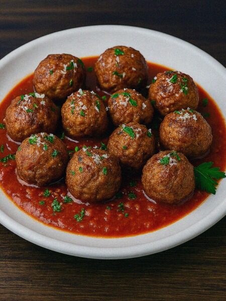 Hovädzie guľky s parmezánom v teplovzdušnej fritéze / rúre