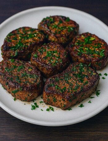 Hovädzie karé s cesnakom a bylinkami v teplovzdušnej fritéze / rúre