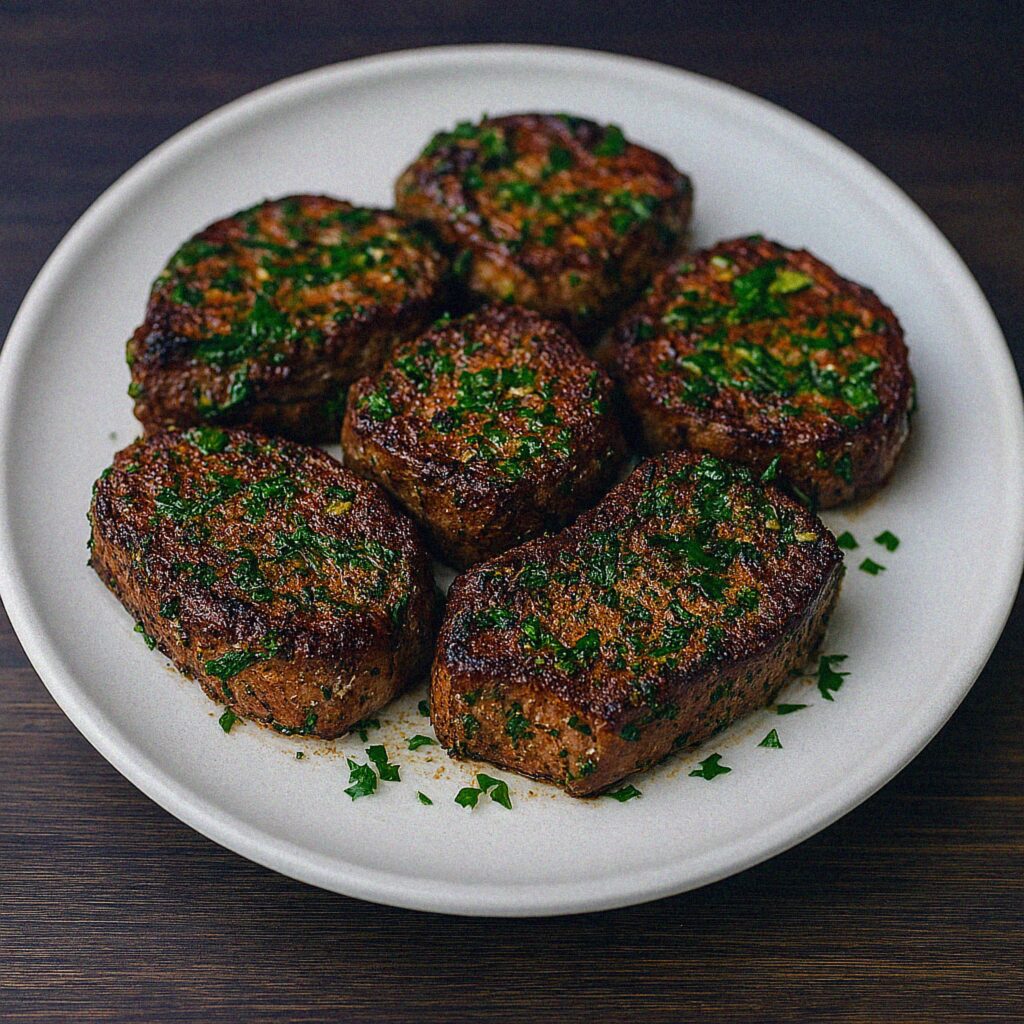 Hovädzie karé s cesnakom a bylinkami v teplovzdušnej fritéze / rúre