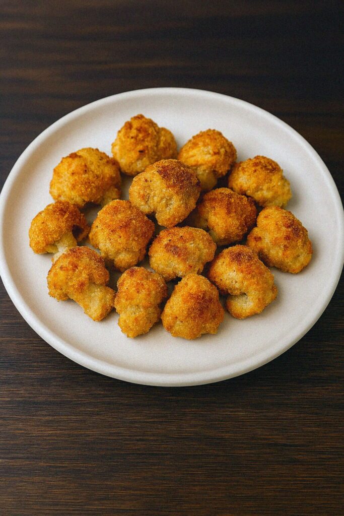 Karfiolové kúsky v ceste v teplovzdušnej fritéze / rúre