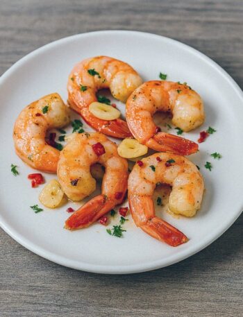 krevety s cesnakom a chill