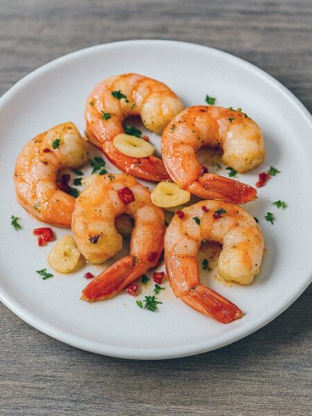 krevety s cesnakom a chill