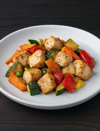 Kuracie prsia so zeleninou v teplovzdušnej fritéze / rúre