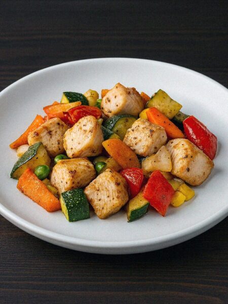 Kuracie prsia so zeleninou v teplovzdušnej fritéze / rúre