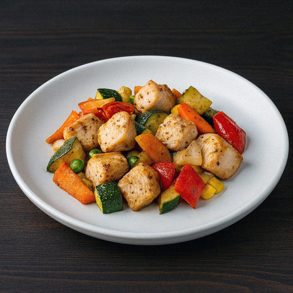 Kuracie prsia so zeleninou v teplovzdušnej fritéze / rúre