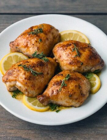 Kuracie stehná s tymianom a citrónom v teplovzdušnej fritéze / rúre