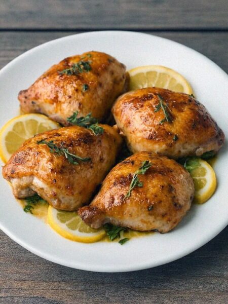 Kuracie stehná s tymianom a citrónom v teplovzdušnej fritéze / rúre