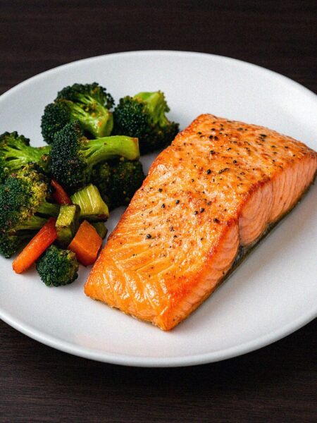 🐟 Losos s brokolicou v teplovzdušnej fritéze / rúre