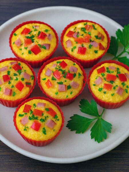 Mini omelety v košíčkoch v teplovzdušnej fritéze / rúre