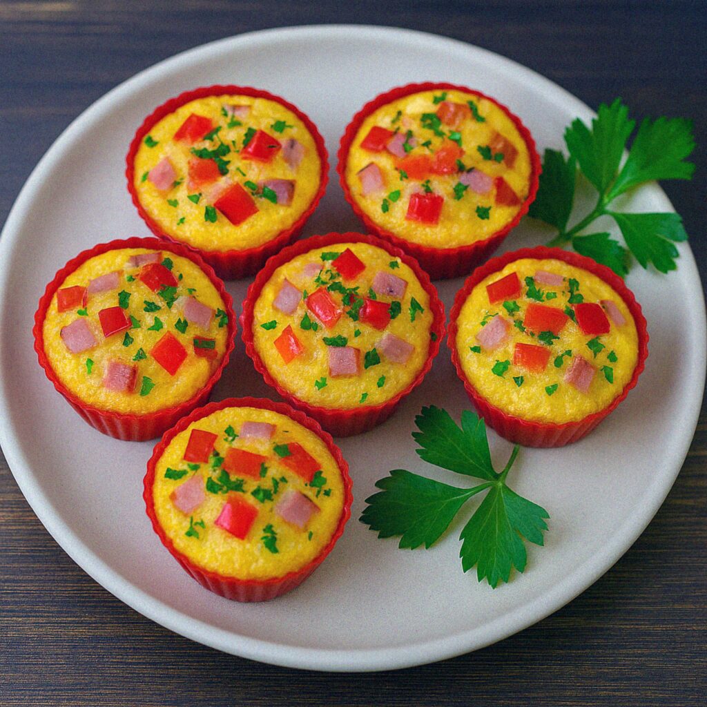 Mini omelety v košíčkoch v teplovzdušnej fritéze / rúre