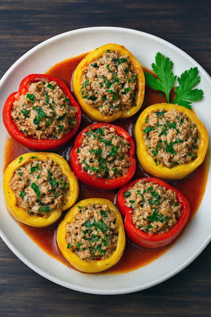 plnena paprika v teplovzdusnej friteze