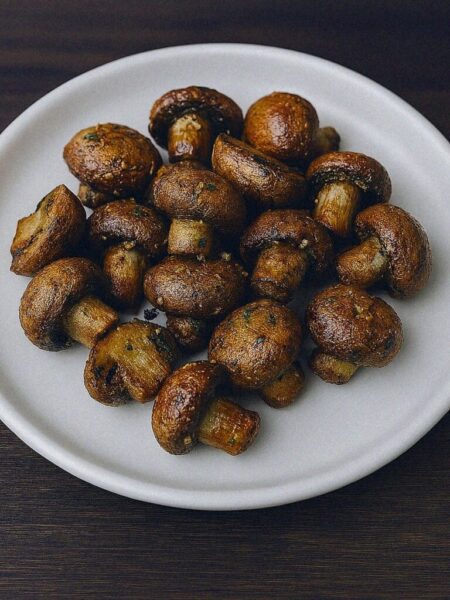 Pečené šampiňóny s cesnakom v teplovzdušnej fritéze / rúre