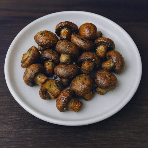 Pečené šampiňóny s cesnakom v teplovzdušnej fritéze / rúre