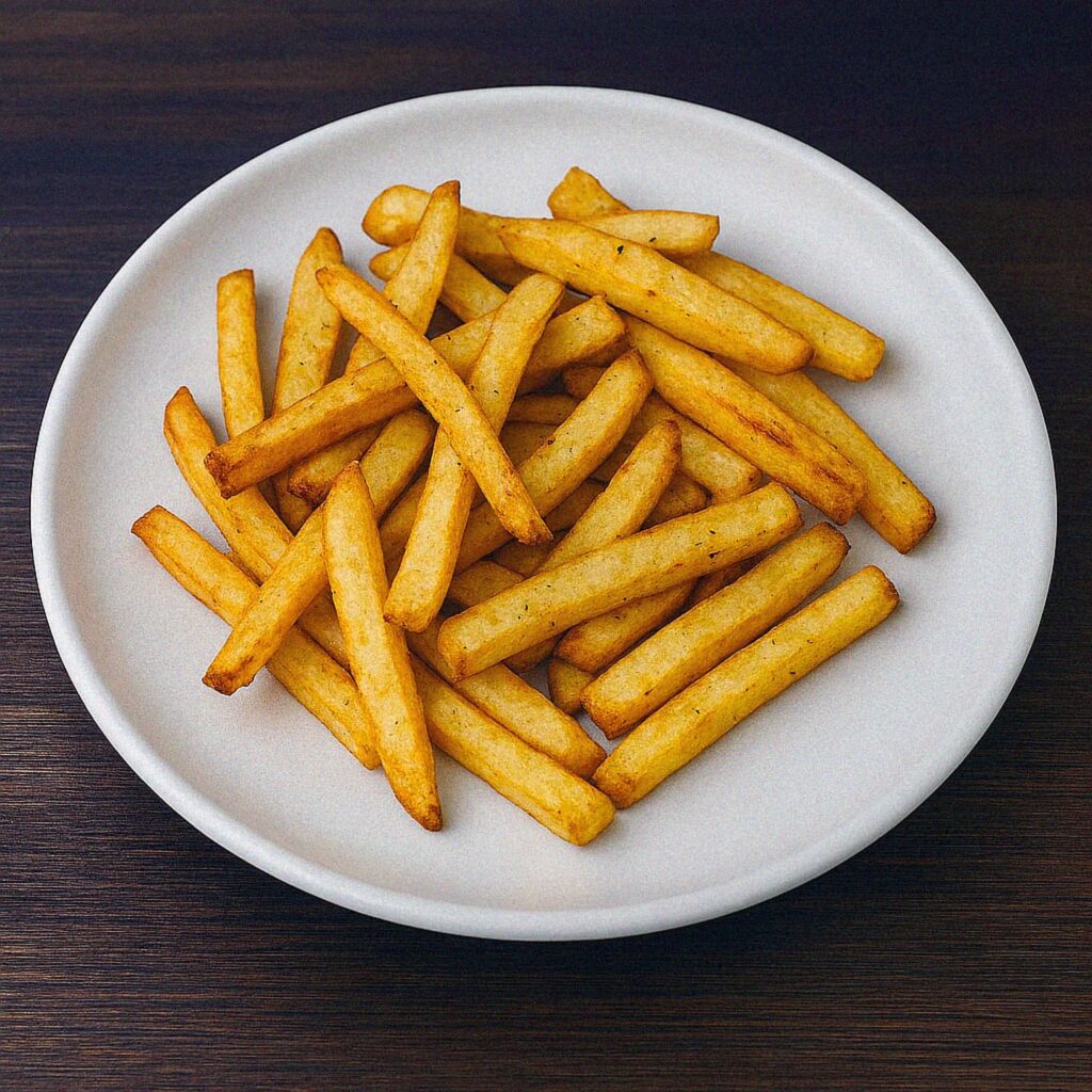 Zemiakové hranolky v teplovzdušnej fritéze / rúre