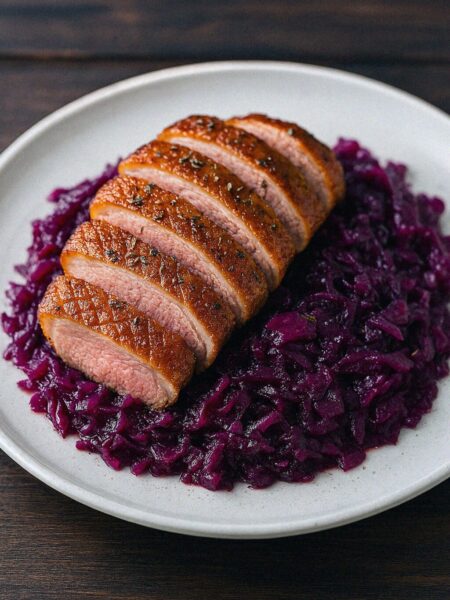 Kačacie prsia v air fryeri + dusená kapusta – 520 kcal v teplovzdušnej fritéze / rúre