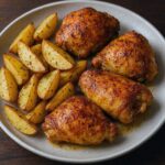 Kuracie stehná so zemiakmi v teplovzdušnej fritéze / rúre